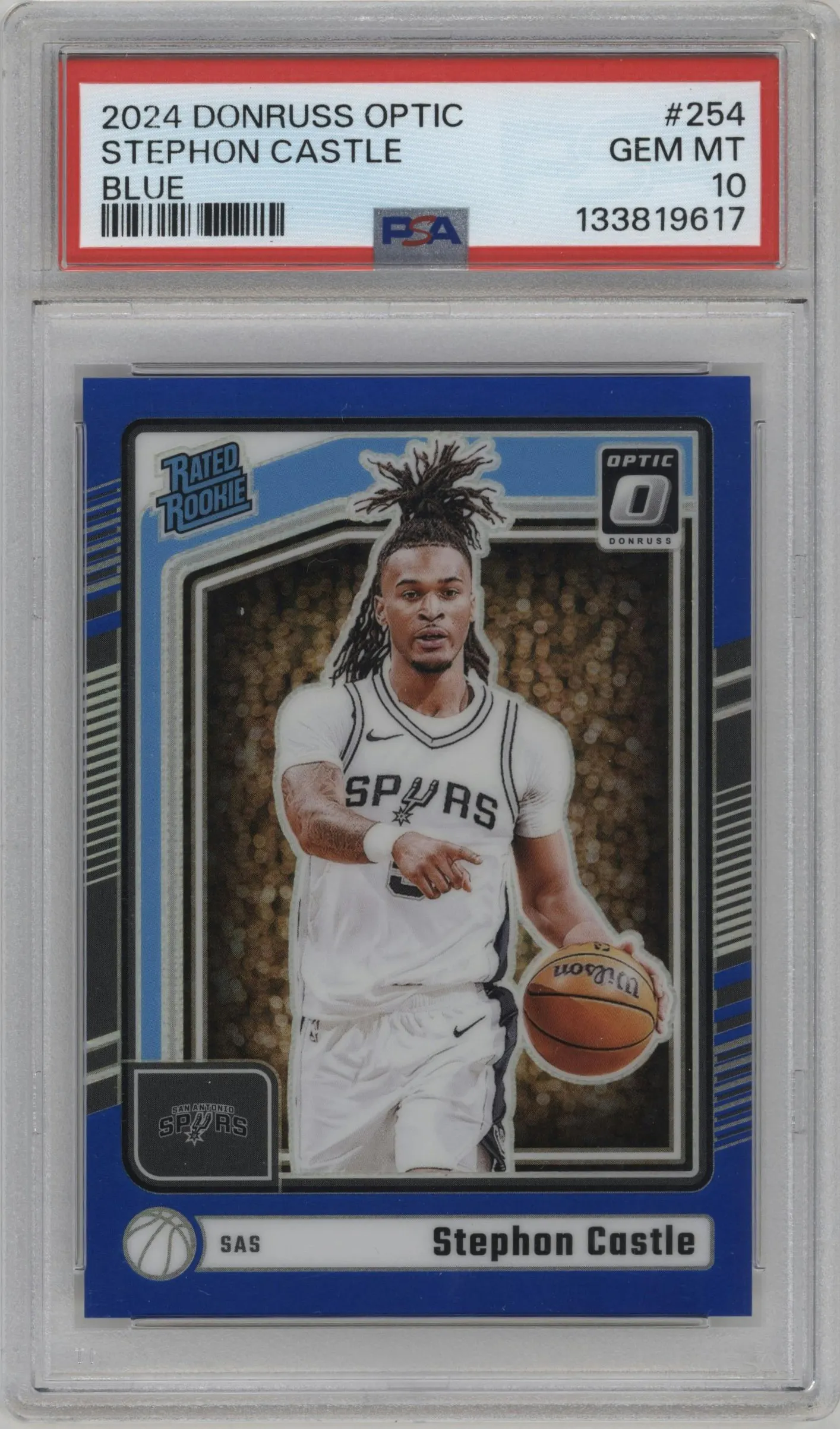 2024 Donruss Optic Rated Rookie Stephon Castle Blue #254 PSA 10