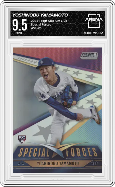 2024 Topps Stadium Club Special Forces Yoshinobu Yamamoto ARENA CLUB 9.5
