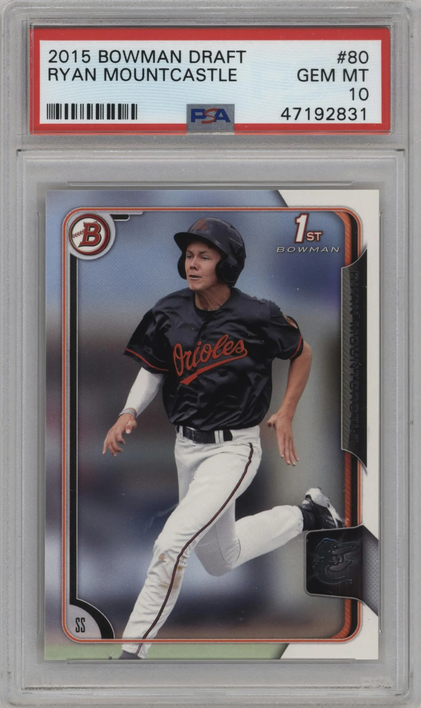 2015 Bowman Draft Ryan Mountcastle #80 PSA 10