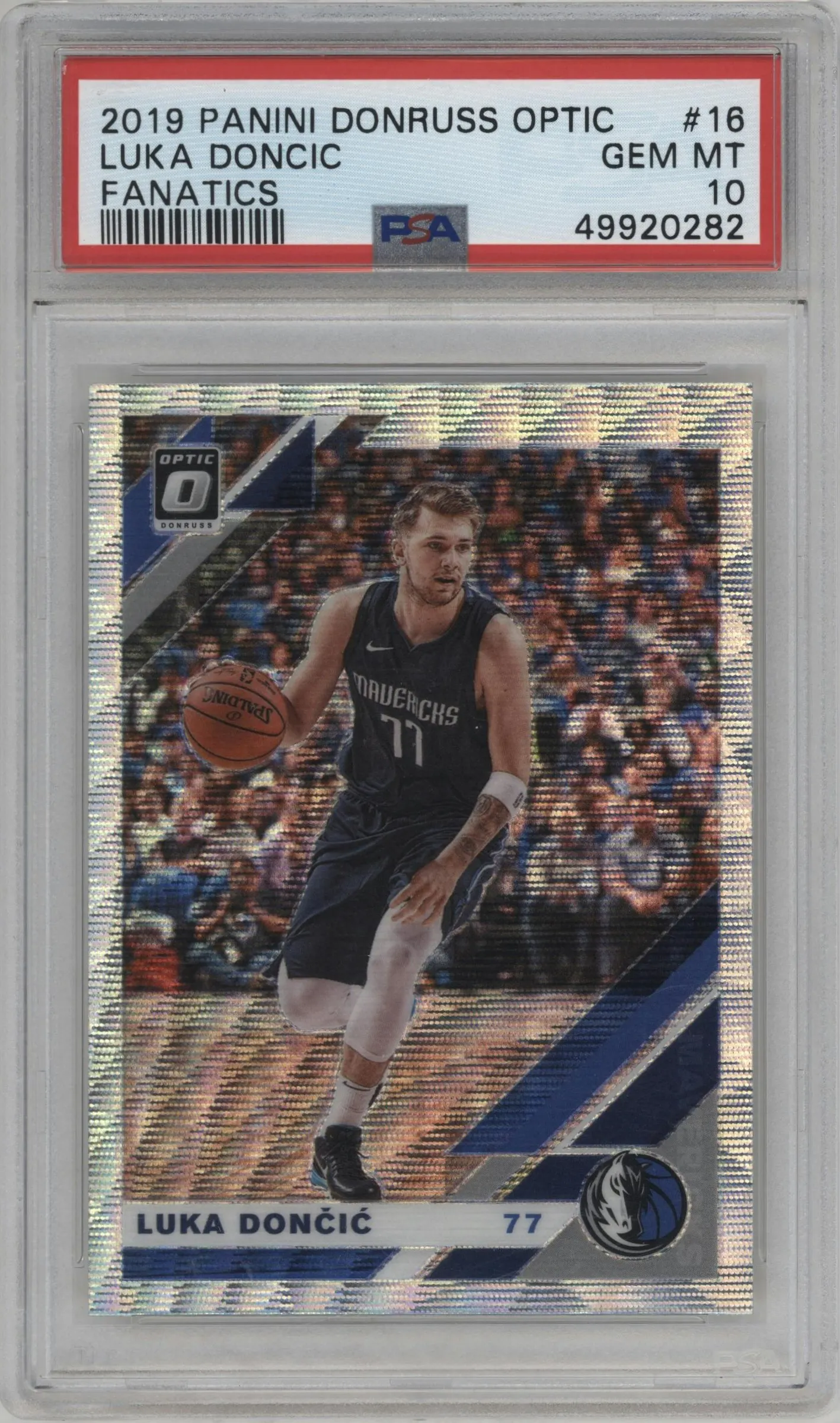 2019 Panini Donruss Optic Luka Doncic Fanatics Box Set #16 PSA 10