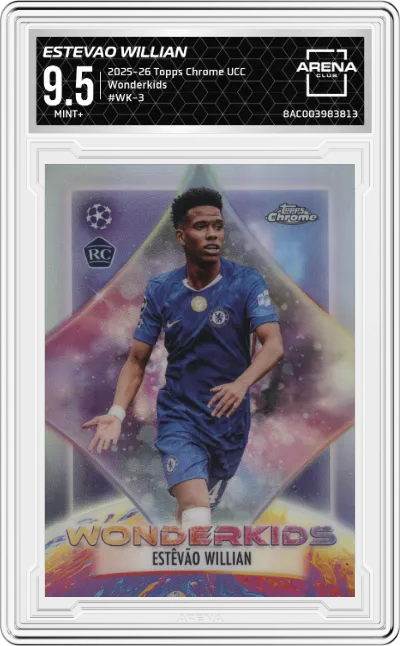 2025 Topps Chrome UEFA Club Competitions Wonderkids Estevao Willian #WK-3 ARENA CLUB 9.5