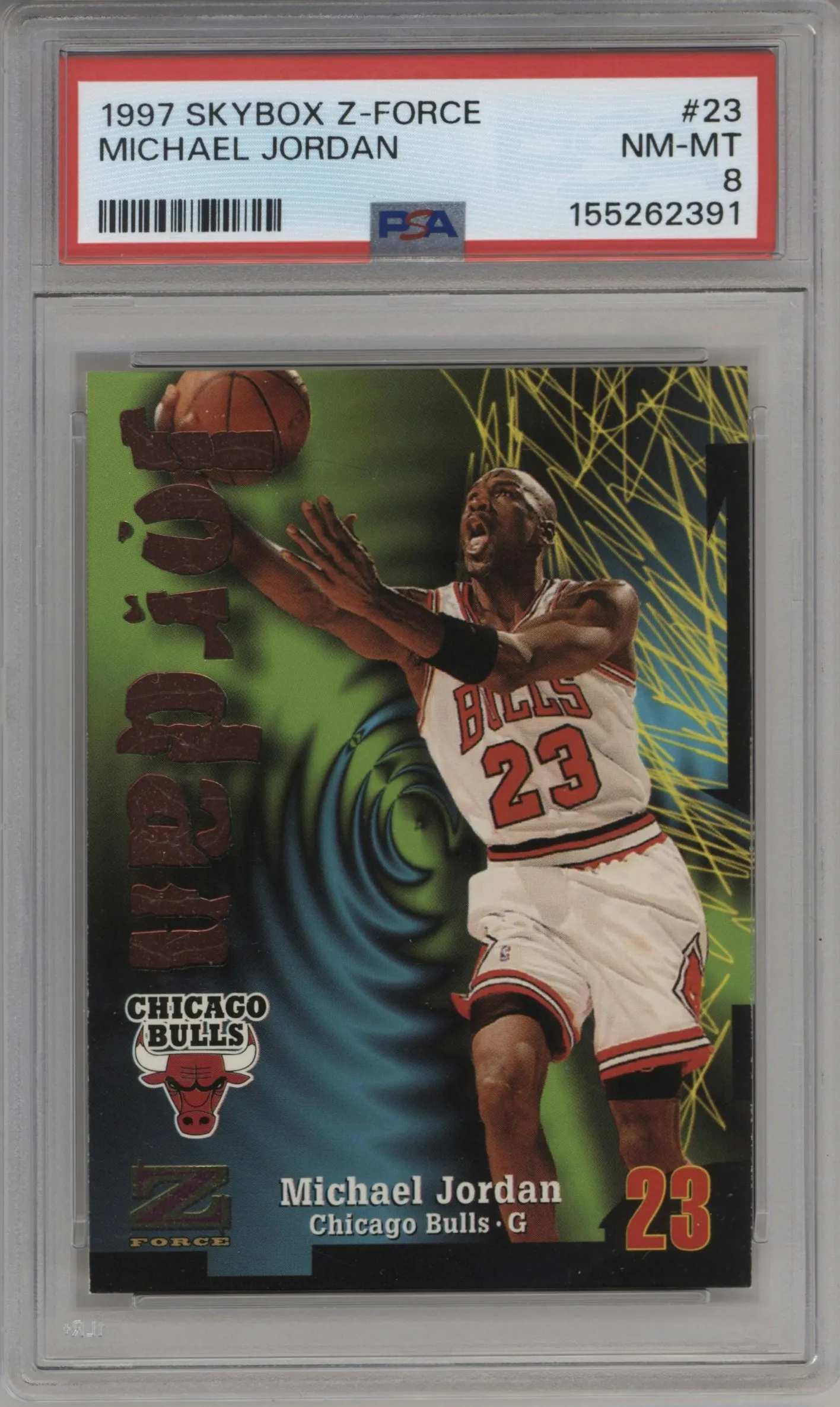 1997 Skybox Z-Force Michael Jordan #23 PSA 8