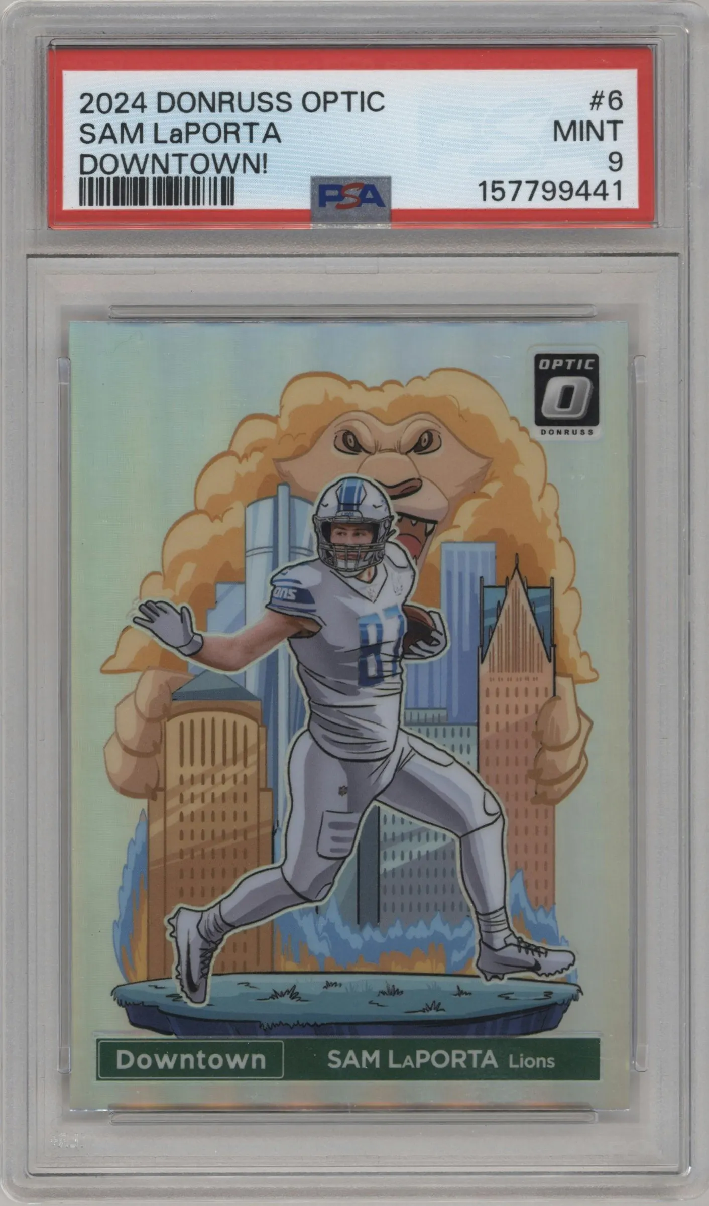 2024 Donruss Optic Downtown! Sam LaPorta #6 PSA 9