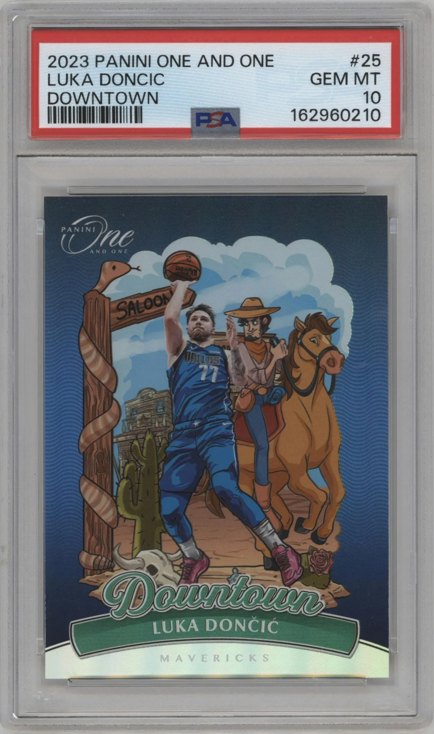 2023 Panini One and One Downtown Luka Doncic #25 PSA 10