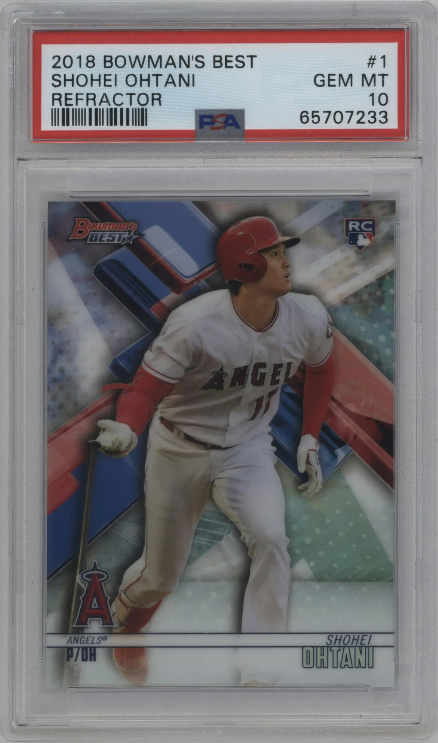 2018 Bowman’s Best Shohei Ohtani Refractor #1 PSA 10