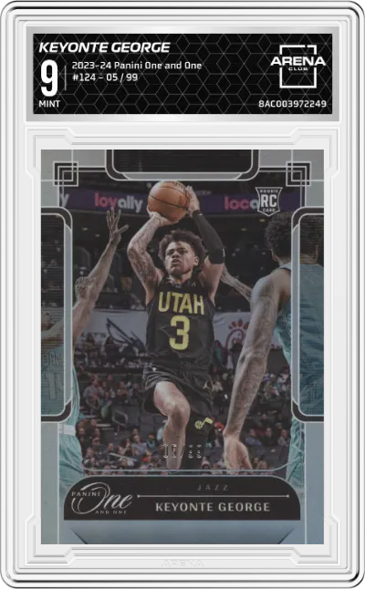 2023 Panini One and One Keyonte George #124 ARENA CLUB 9