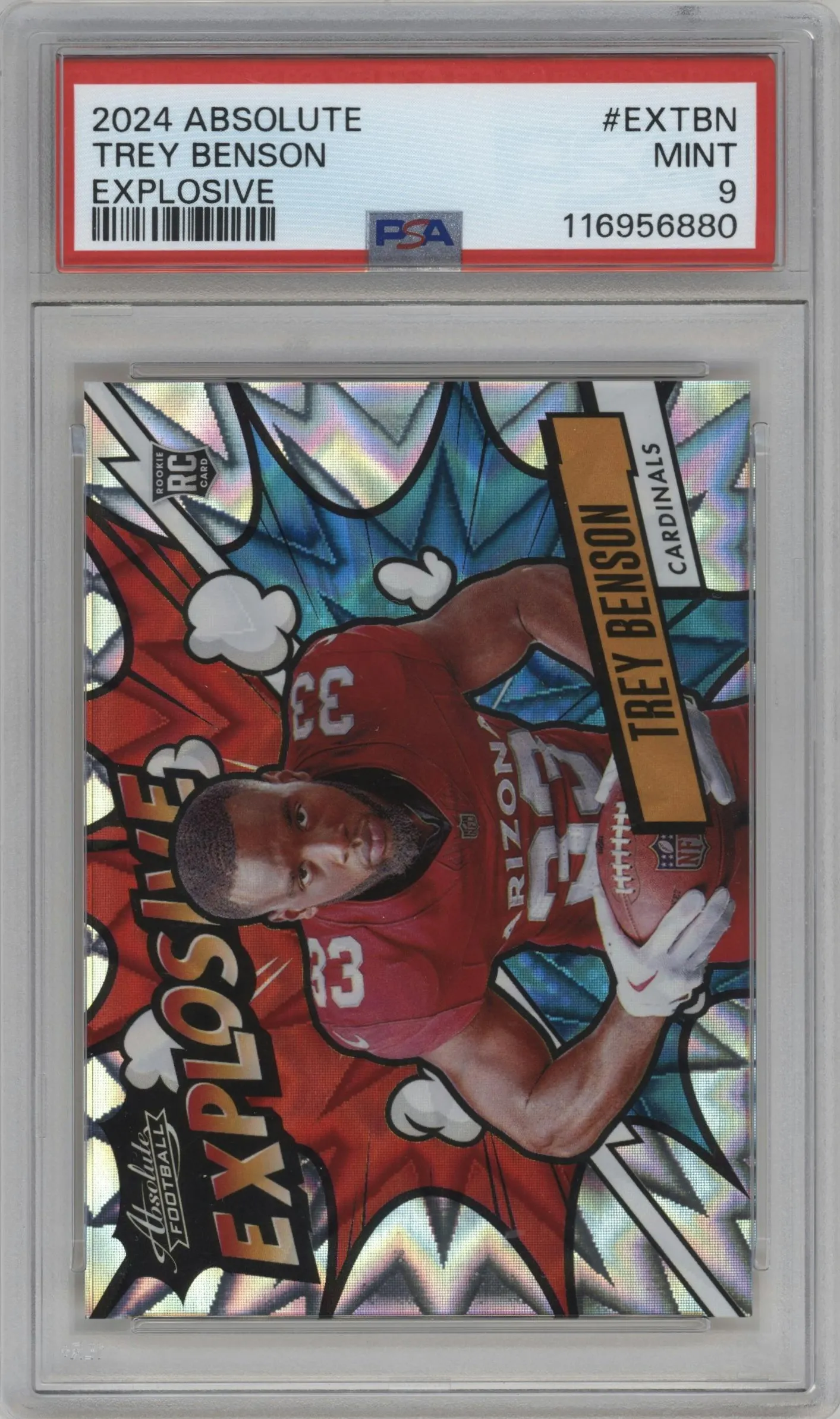 2024 Panini Absolute Explosive Trey Benson #EX-TBN PSA 9