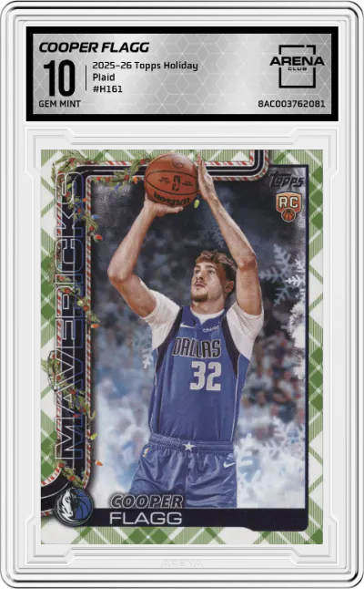2025 Topps Holiday Cooper Flagg Plaid #H161 ARENA CLUB 10