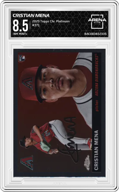 2025 Topps Chrome Platinum Cristian Mena ARENA CLUB 8.5