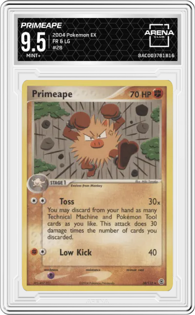 2004 Pokemon EX FR & LG Primeape ARENA CLUB 9.5