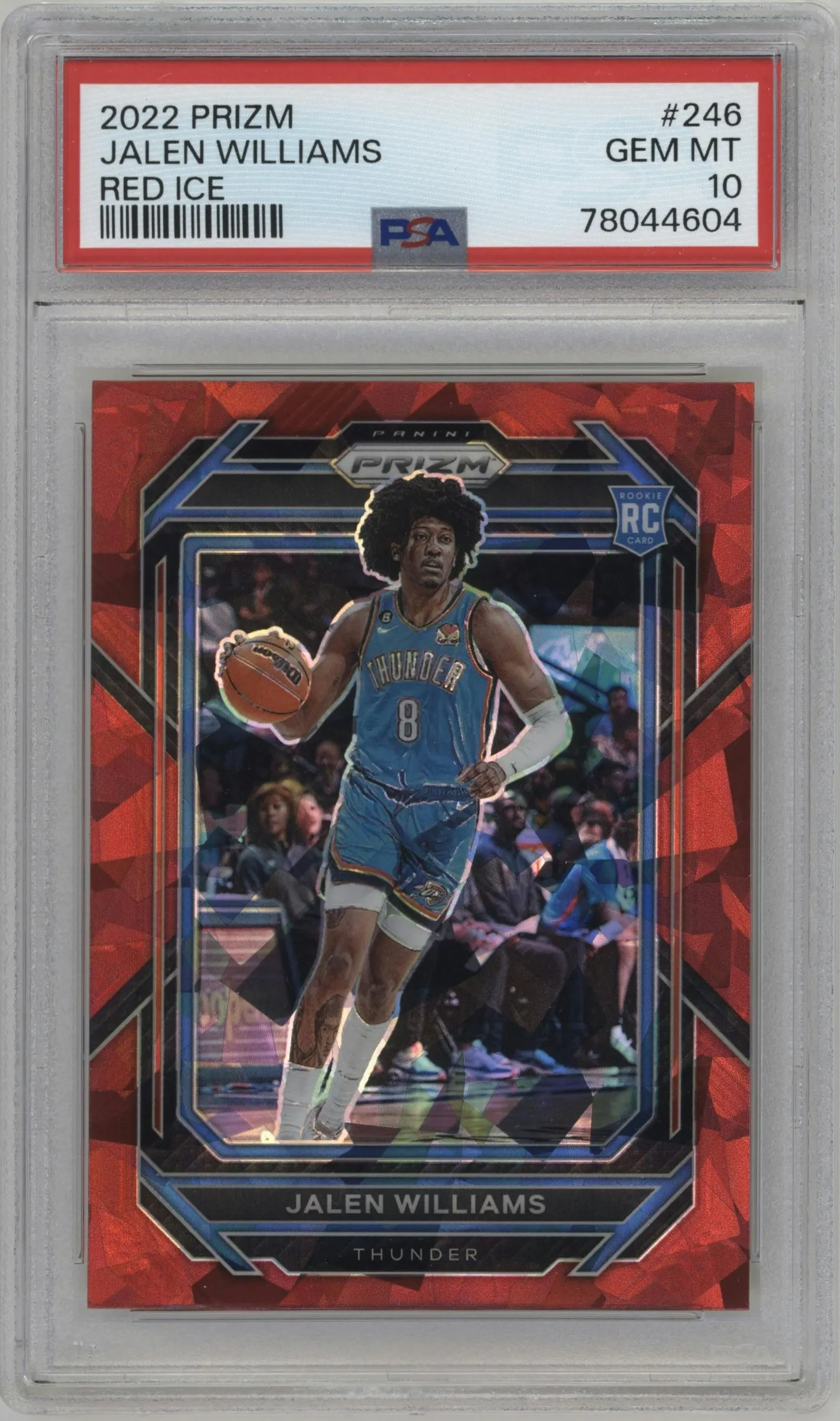 2022 Panini Prizm Jalen Williams Red Ice #246 PSA 10