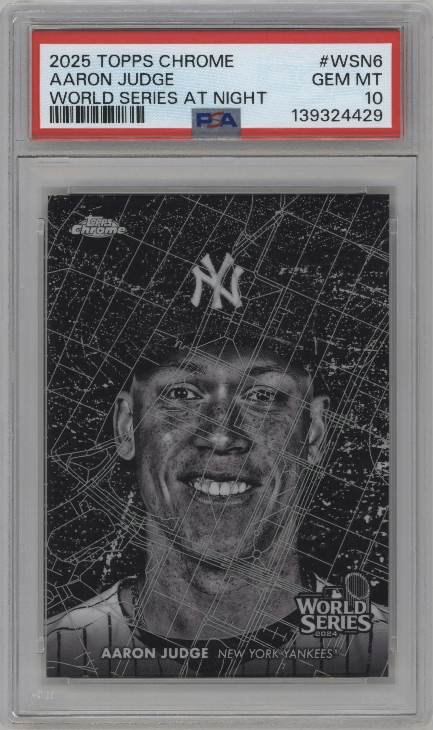 2025 Topps Chrome WSN Aaron Judge PSA 10