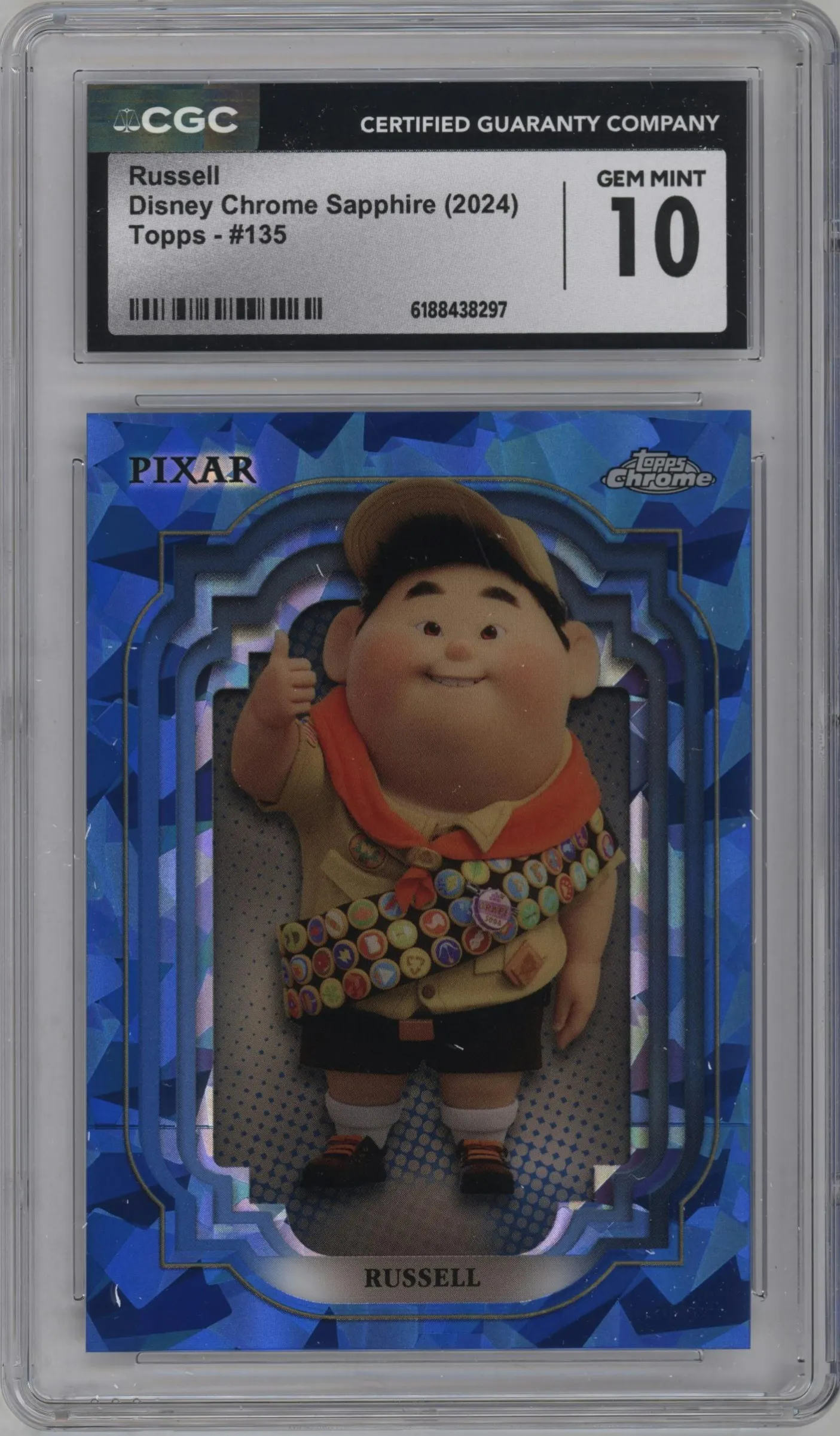 2024 Topps Chrome Disney Sapphire Edition Russell #135 CGC 10