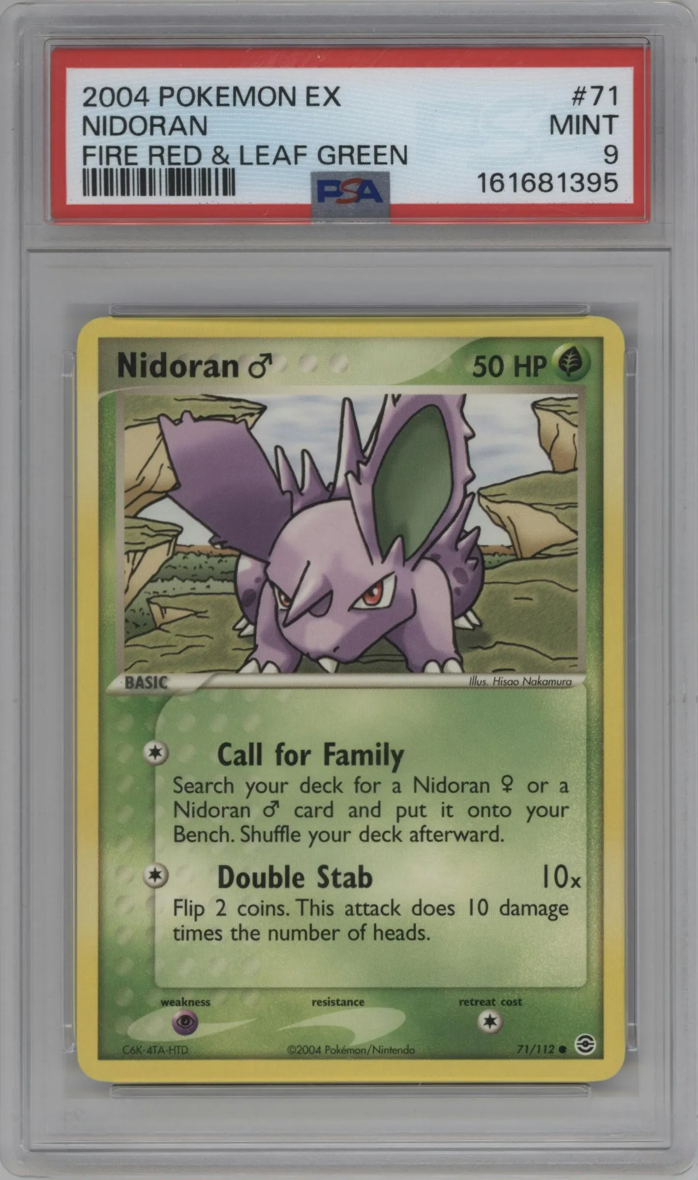 2004 Pokemon EX FR & LG Nidoran #71 PSA 9