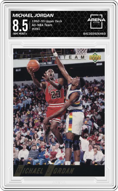 1992 Upper Deck All-NBA Team Michael Jordan #AN1 ARENA CLUB 8.5
