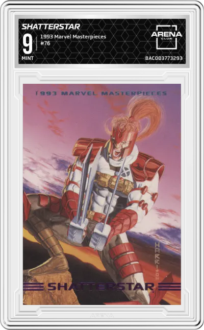 1993 SkyBox Marvel Masterpieces Shatterstar ARENA CLUB 9