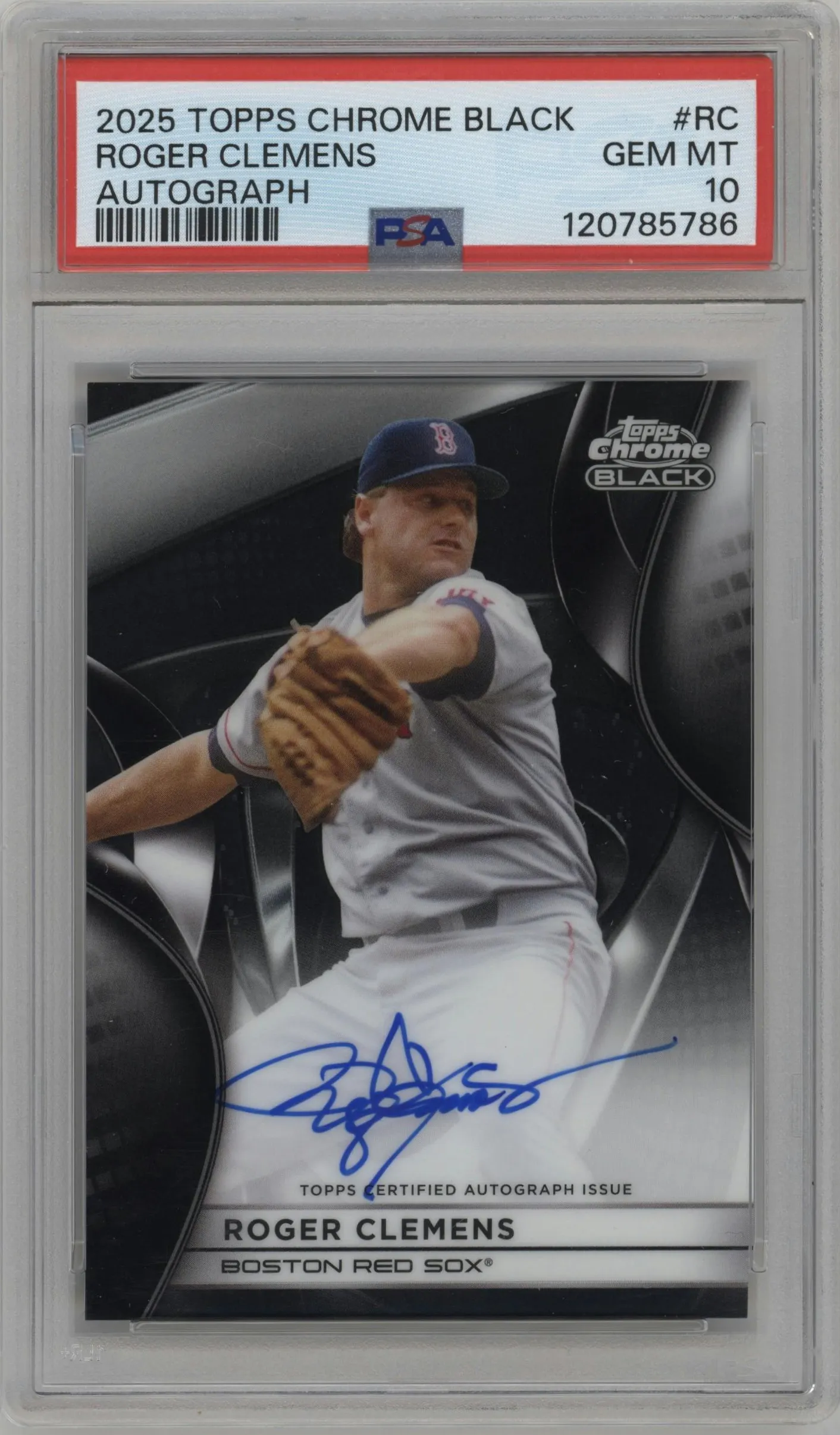 2025 Topps Chrome Black Auto Roger Clemens #CBA-RC PSA 10