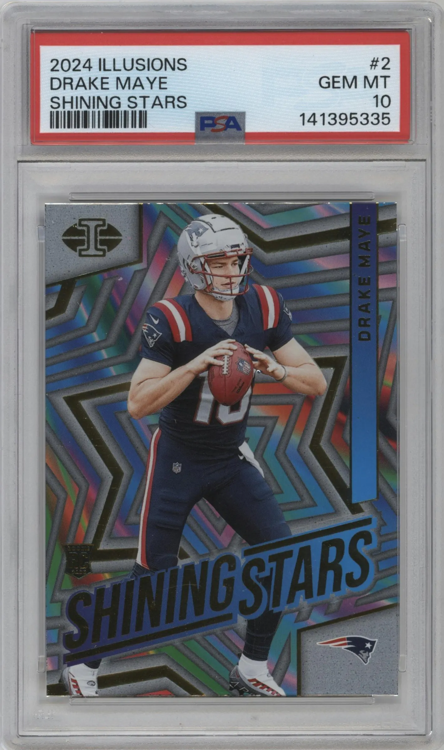 2024 Panini Illusions Shining Stars Drake Maye #2 PSA 10