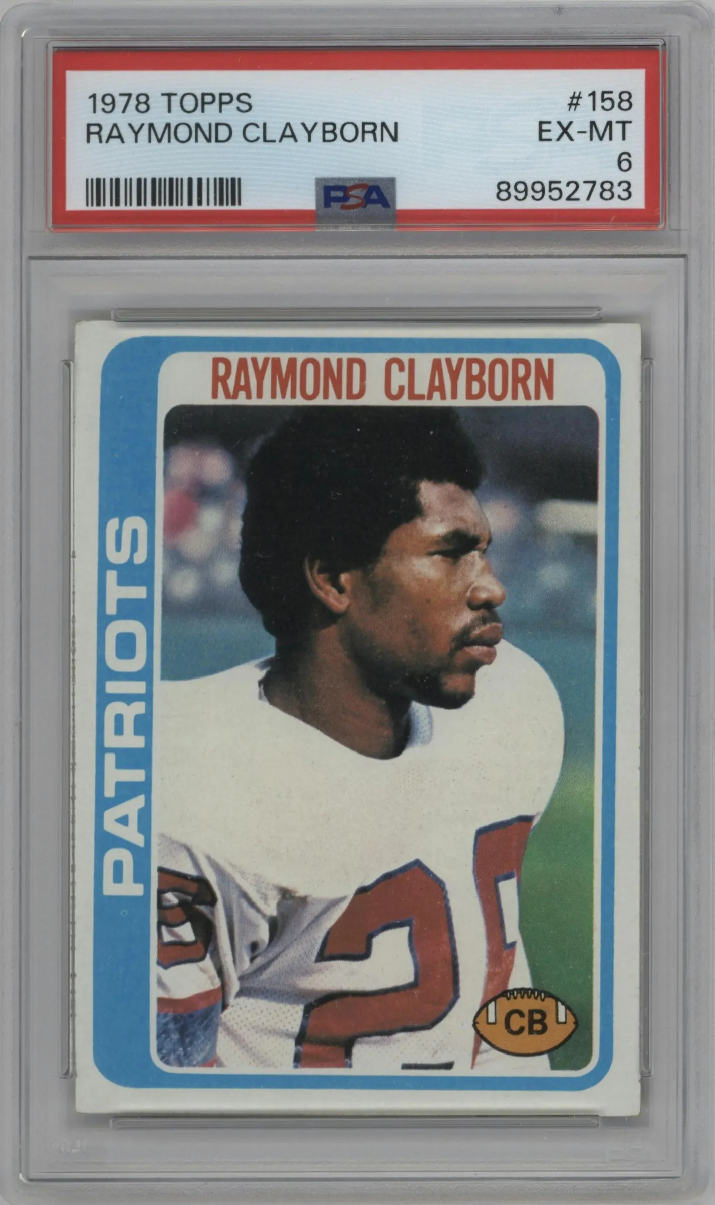 1978 Topps Raymond Clayborn #158 PSA 6