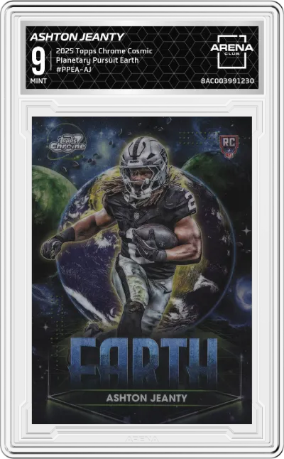2025 Topps Chrome Cosmic Planetary Pursuit Earth Ashton Jeanty #PPEA-AJ ARENA CLUB 9