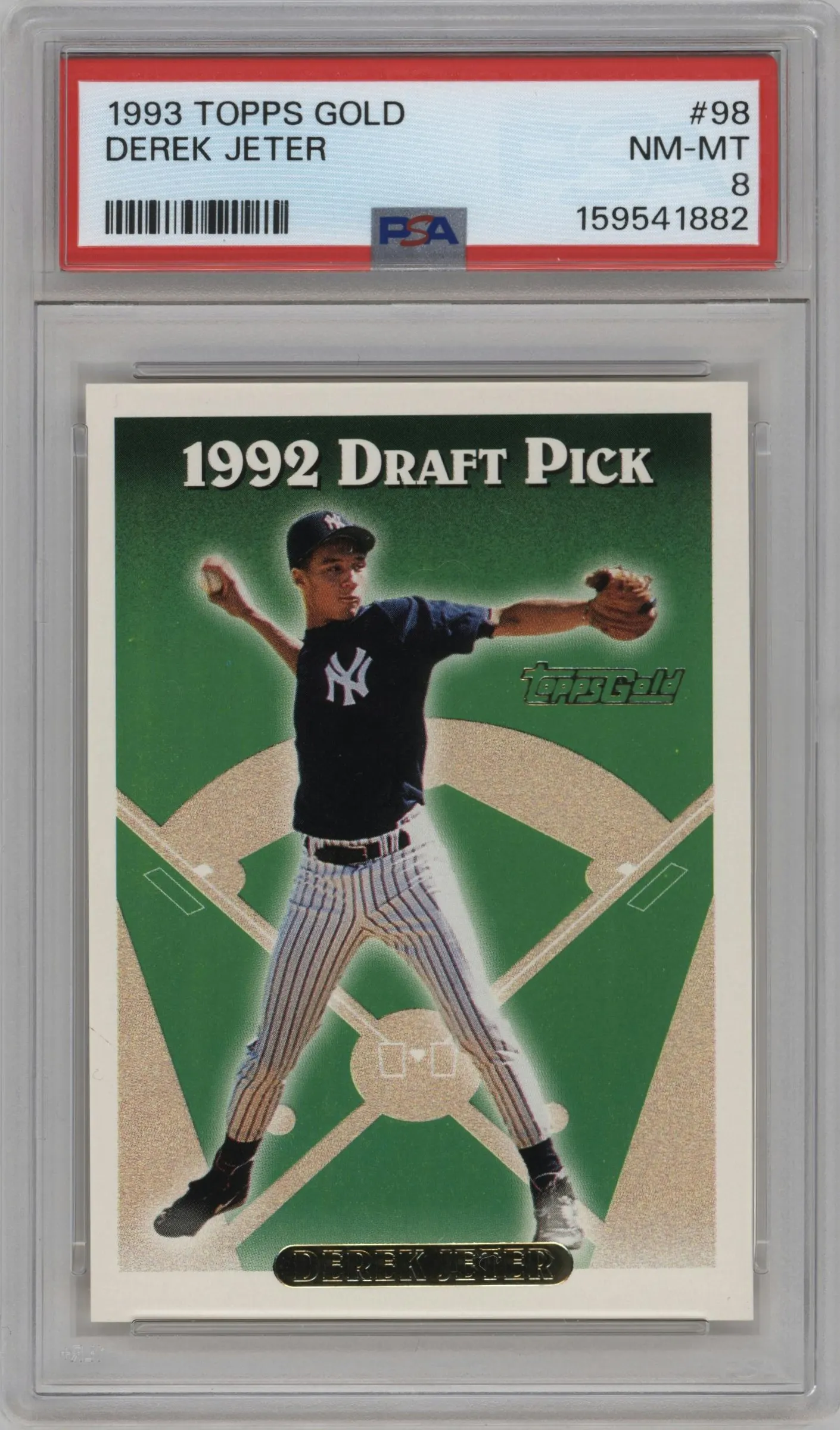 1993 Topps Derek Jeter Gold #98 PSA 8