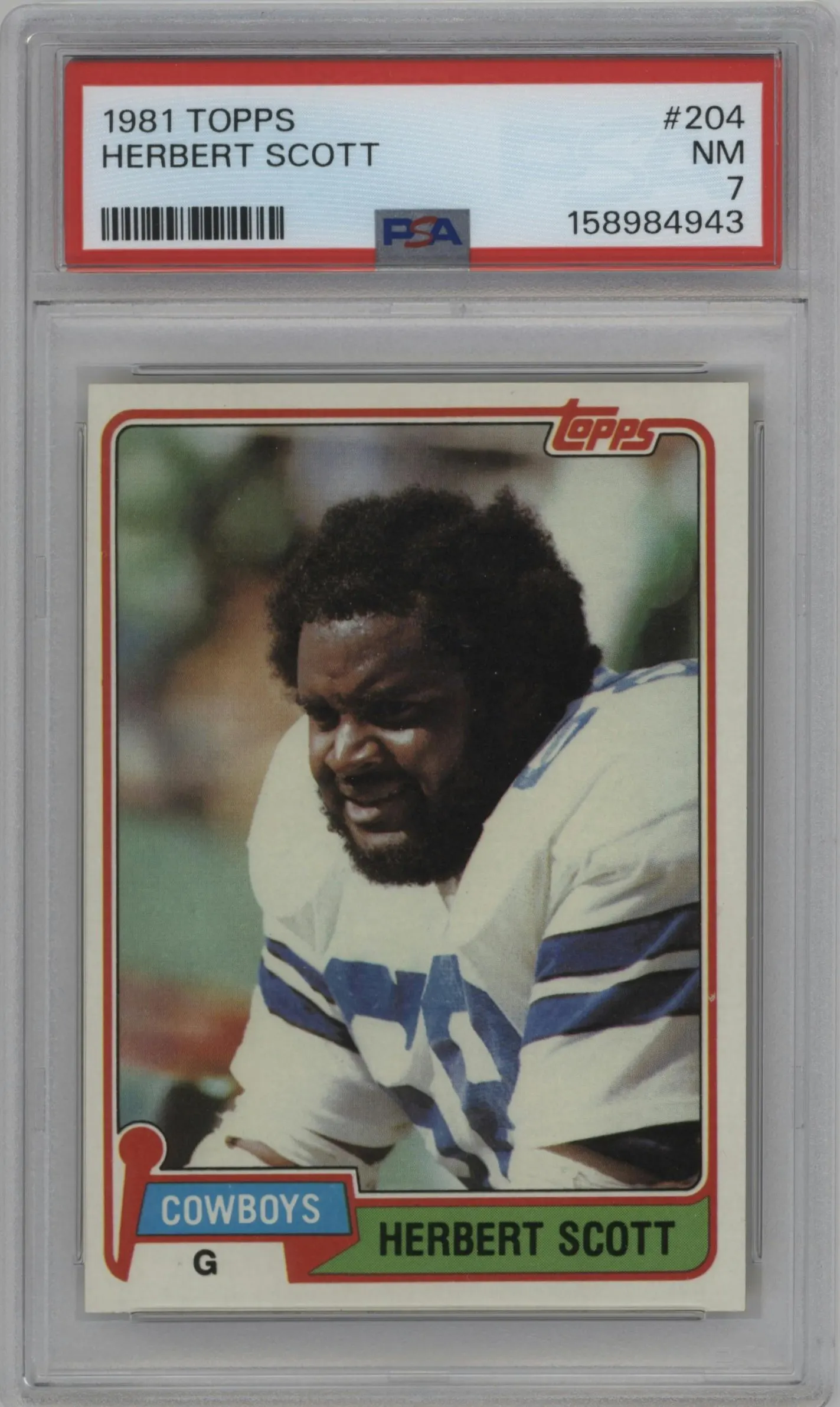 1981 Topps Herbert Scott #204 PSA 7