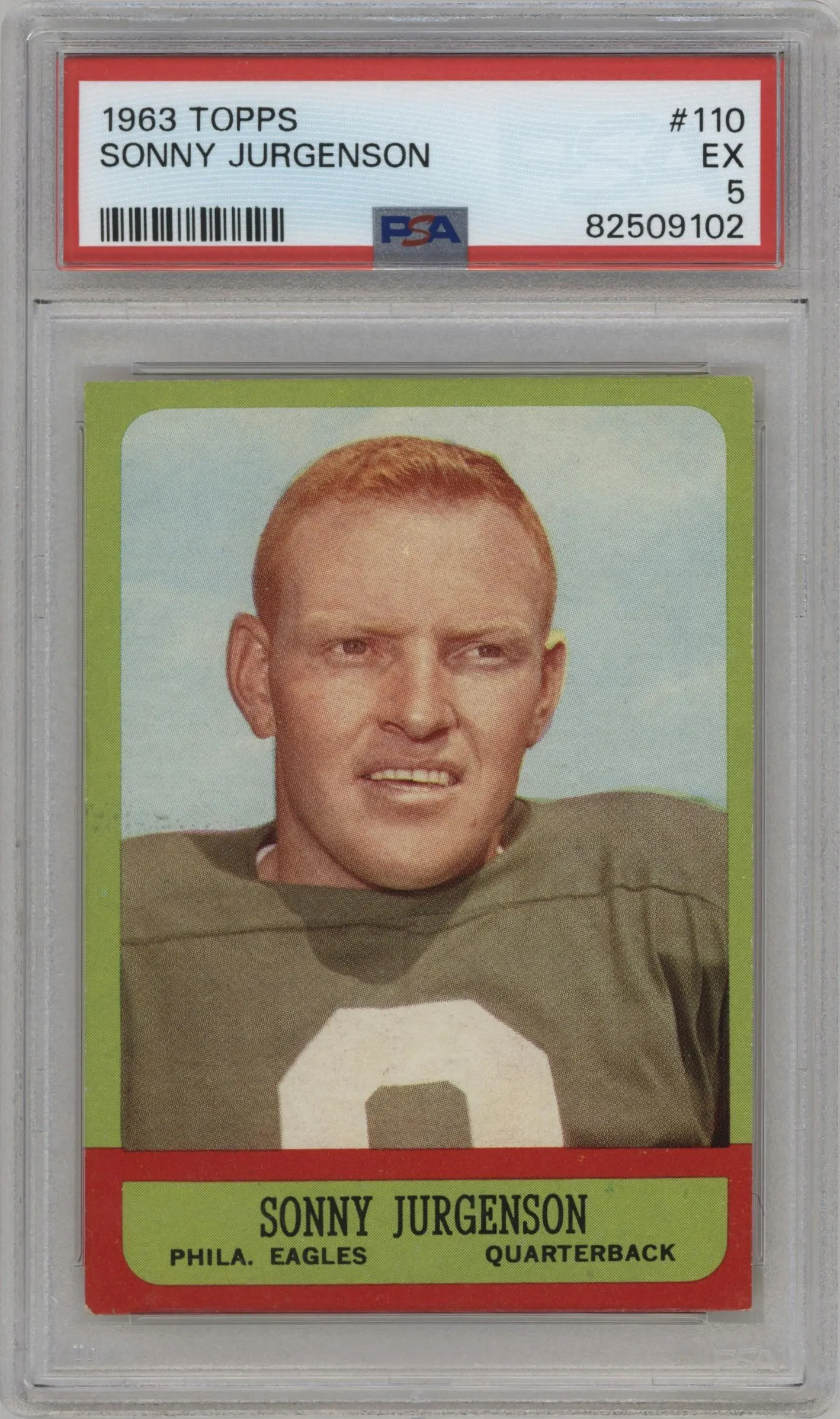 1963 Topps Sonny Jurgensen #110 PSA 5