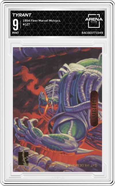1994 Fleer Marvel Masterpieces Tyrant #127 ARENA CLUB 9