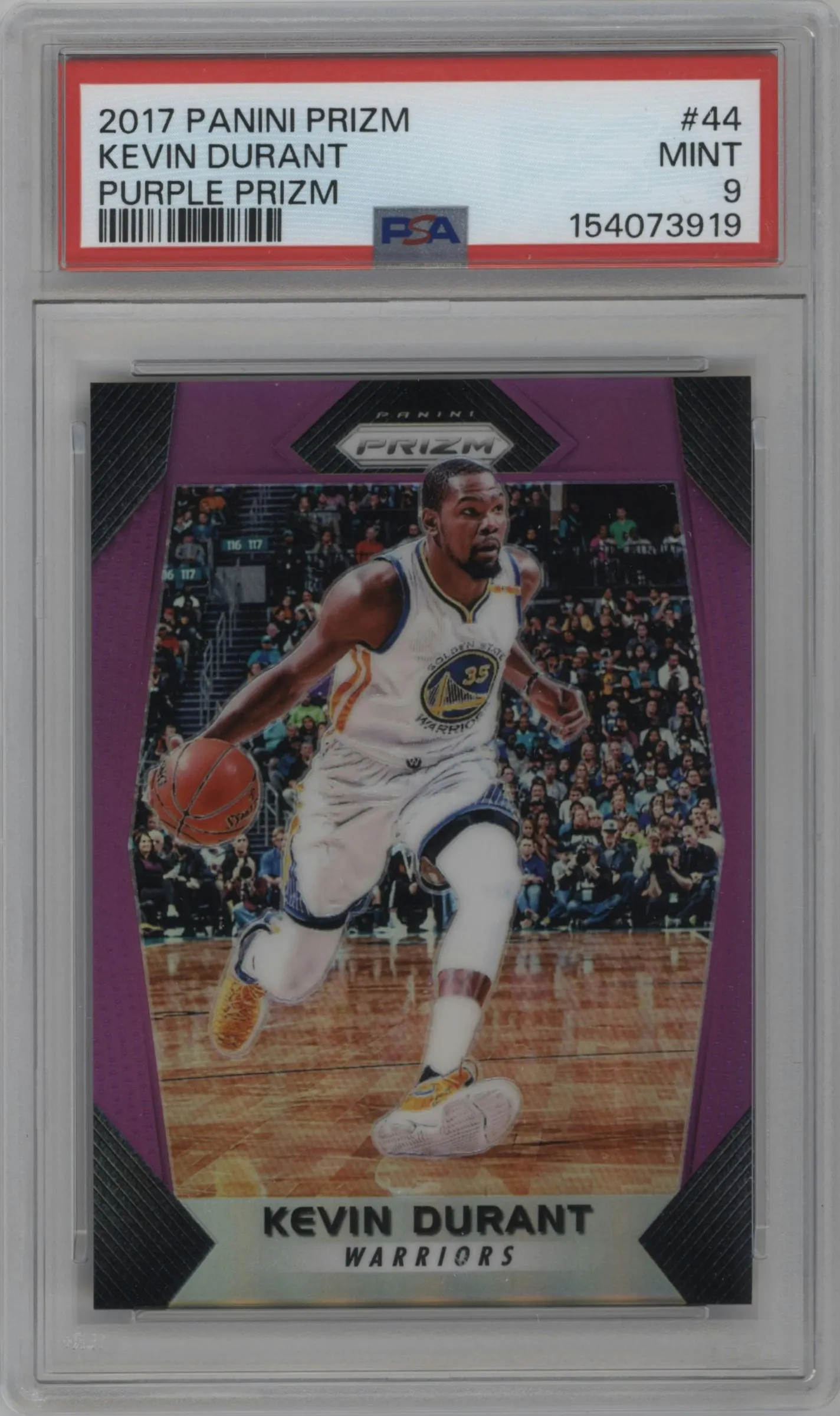 2017 Panini Prizm Kevin Durant Purple Prizm #44 PSA 9