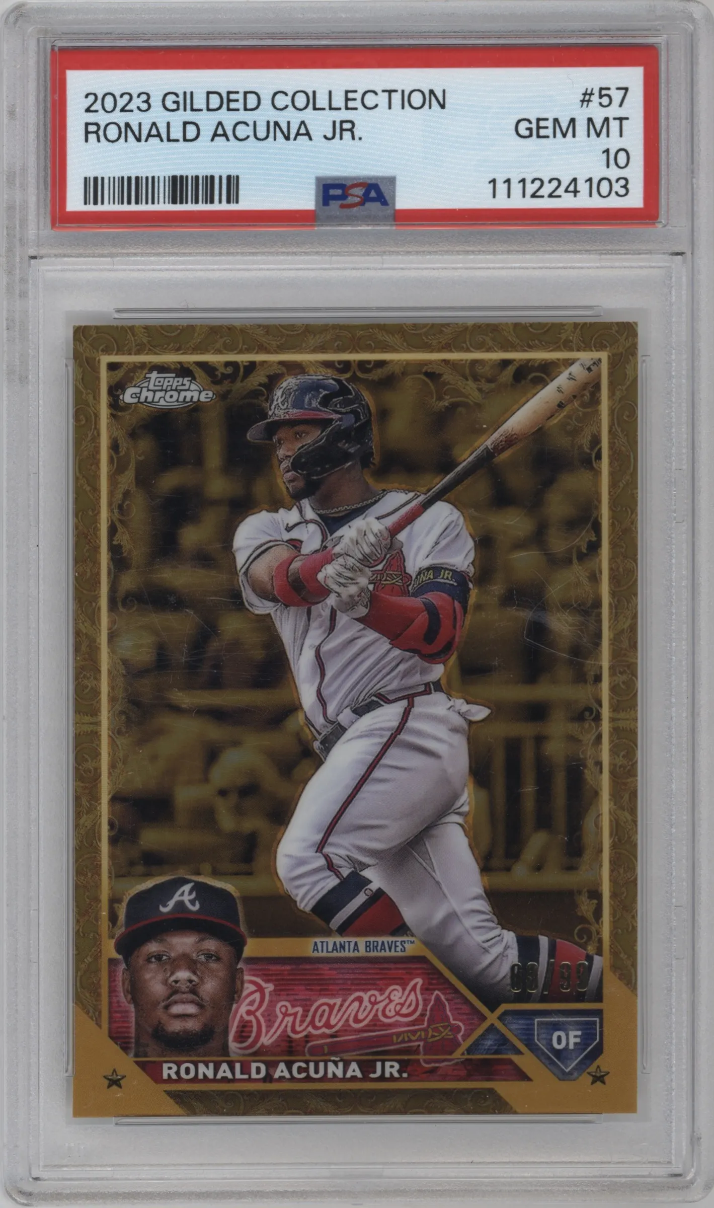 2023 Topps Gilded Collection Ronald Acuna Jr. #57 PSA 10