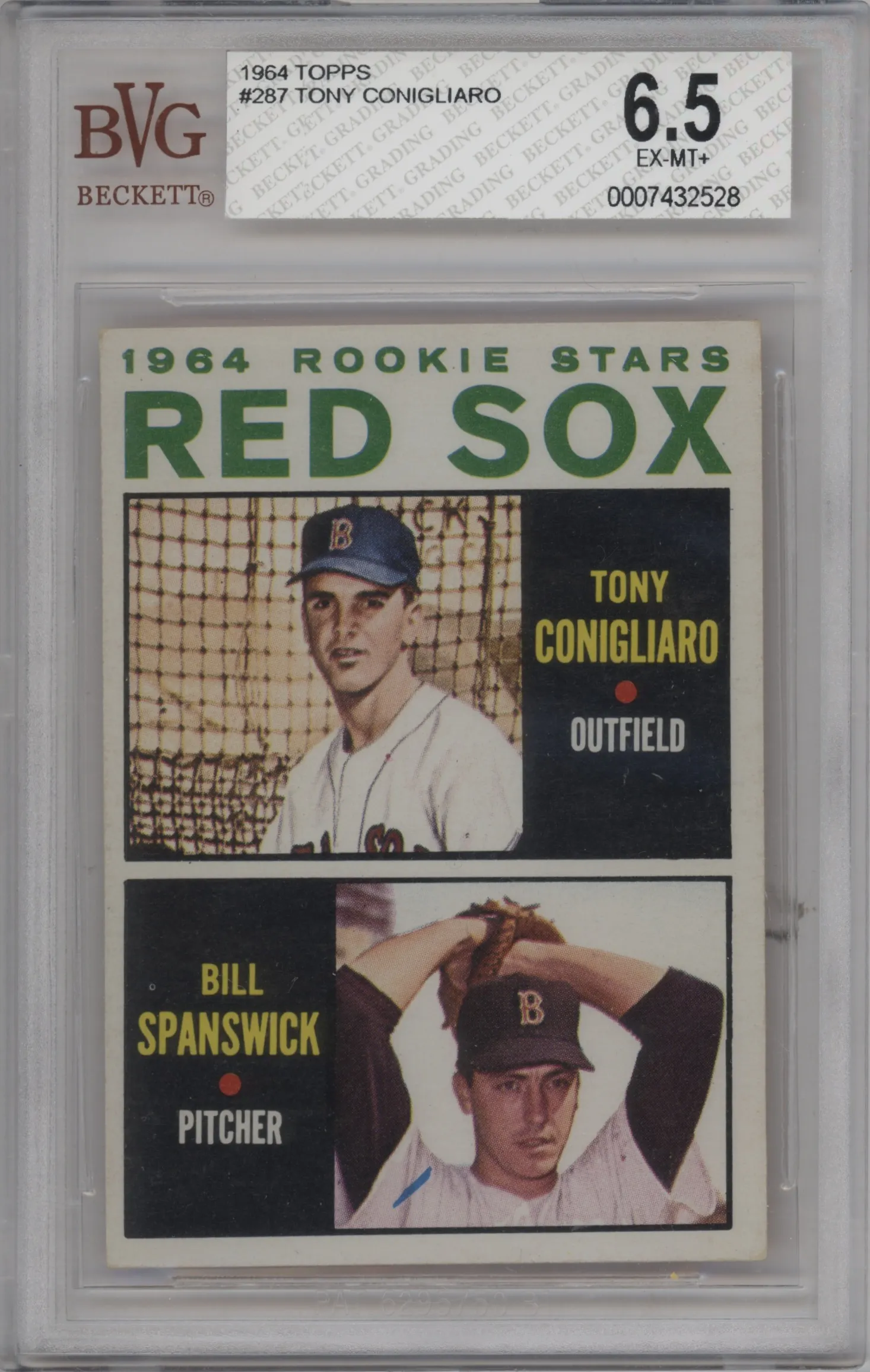 1964 Topps Tony Conigliaro/Bill Spanswick #287 BGS 6.5