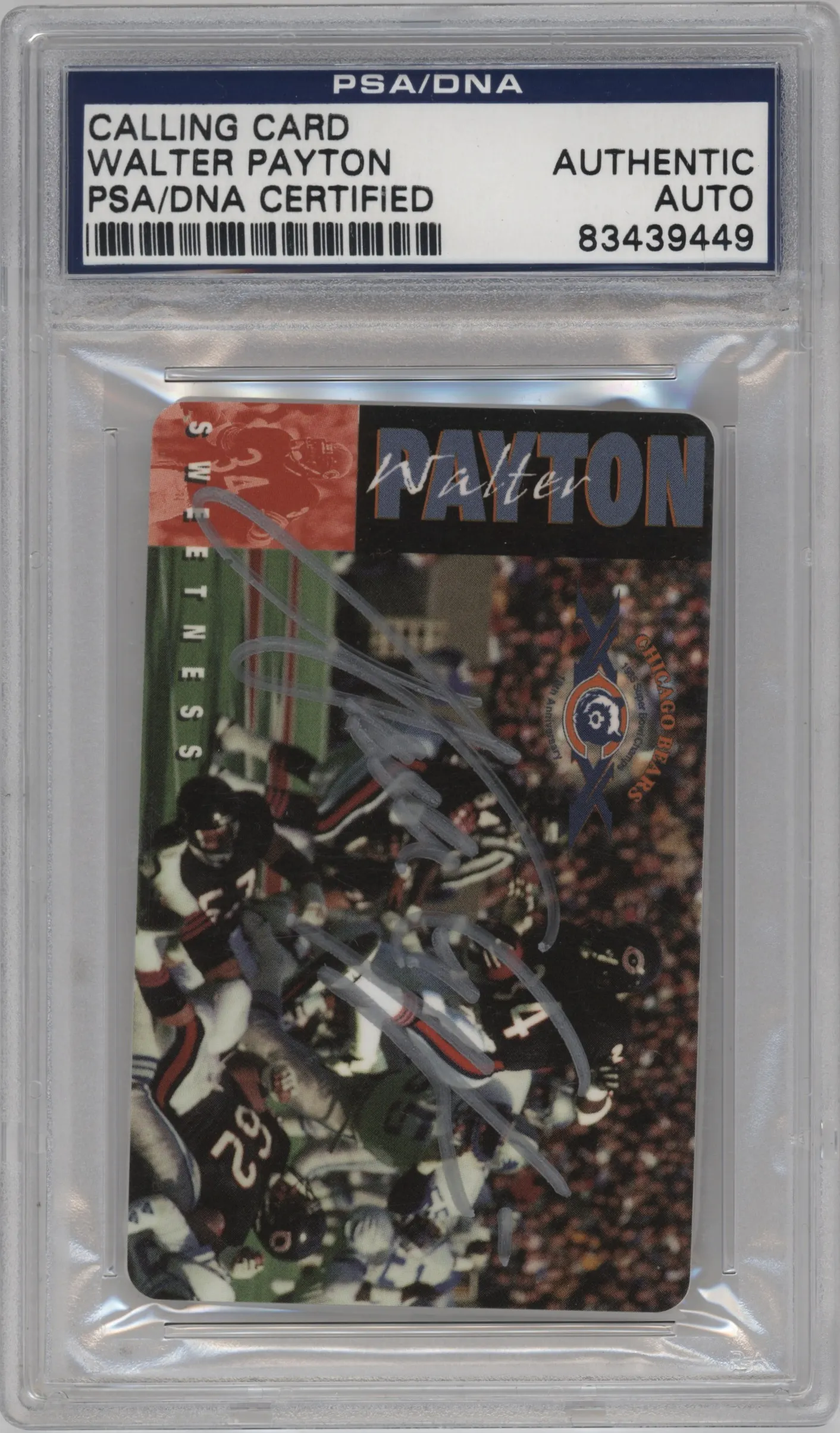 2024 Trading Card Auto Walter Payton PSA AUTHENTIC PSA