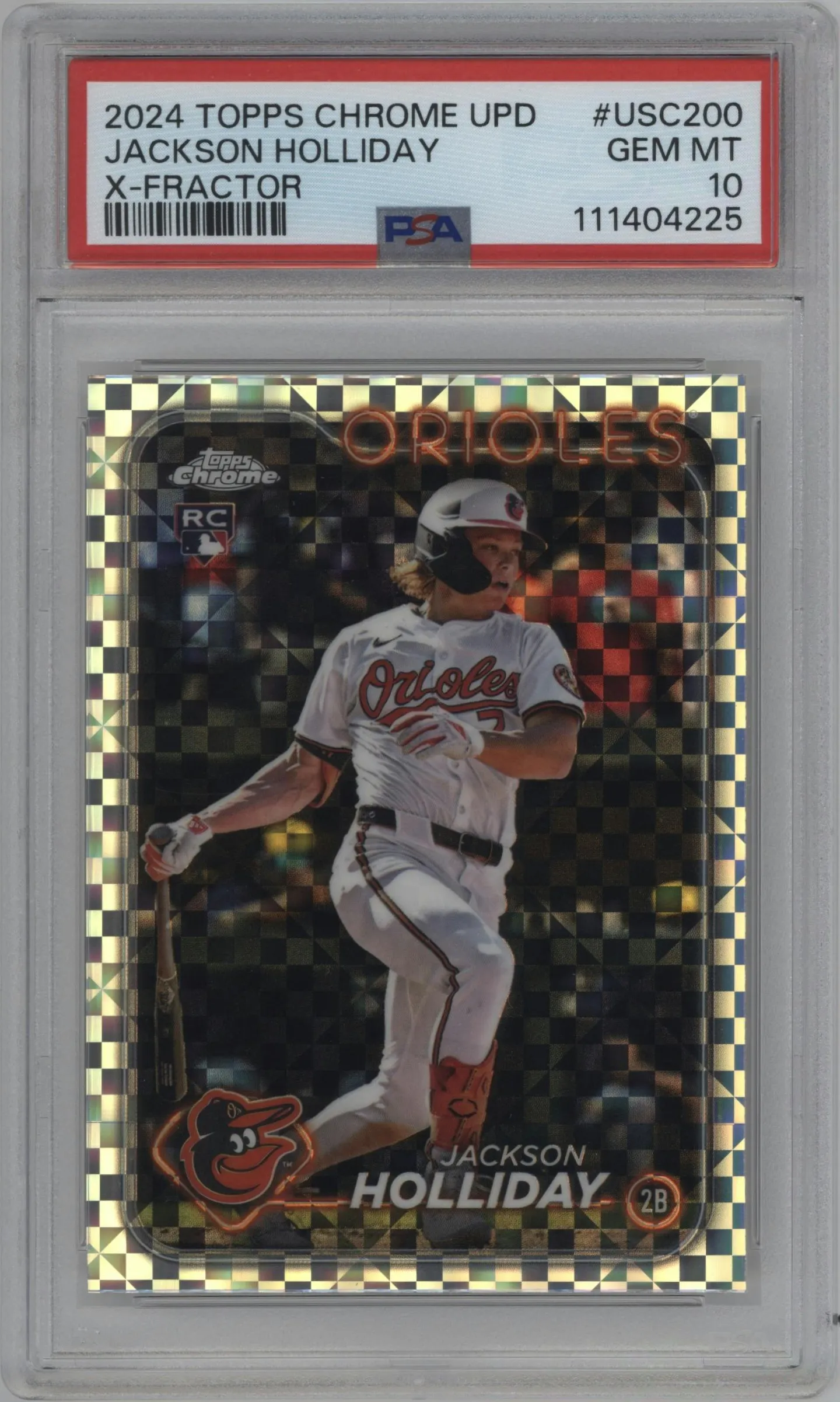 2024 Topps Chrome Update Jackson Holliday X-Fractor #USC200 PSA 10