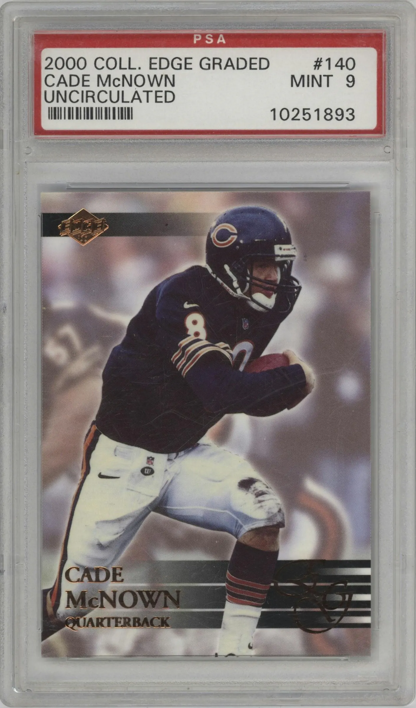 2000 Collector's Edge EG Cade McNown Uncirculated #140 PSA 9