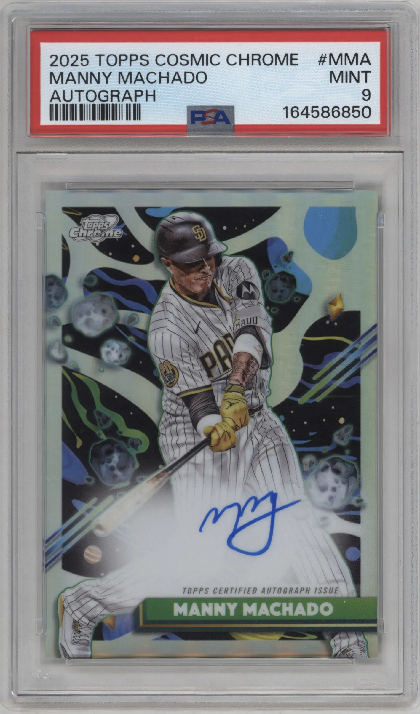 2025 Topps Chrome Cosmic Chr.Auto Manny Machado #CCA-MMA PSA 9