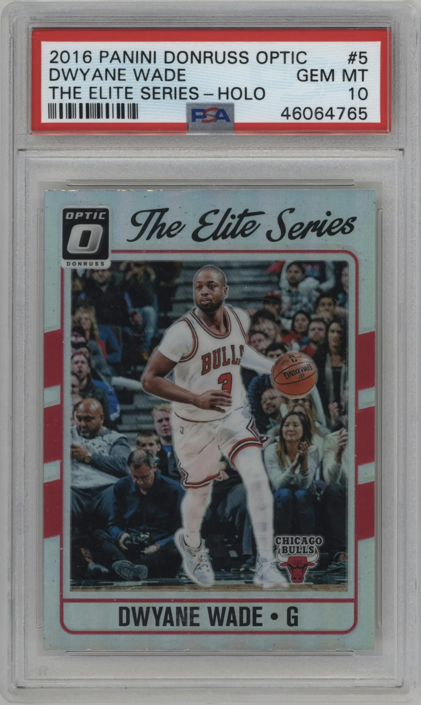 2016 Panini Donruss Optic Elite Series Dwyane Wade Holo #5 PSA 10