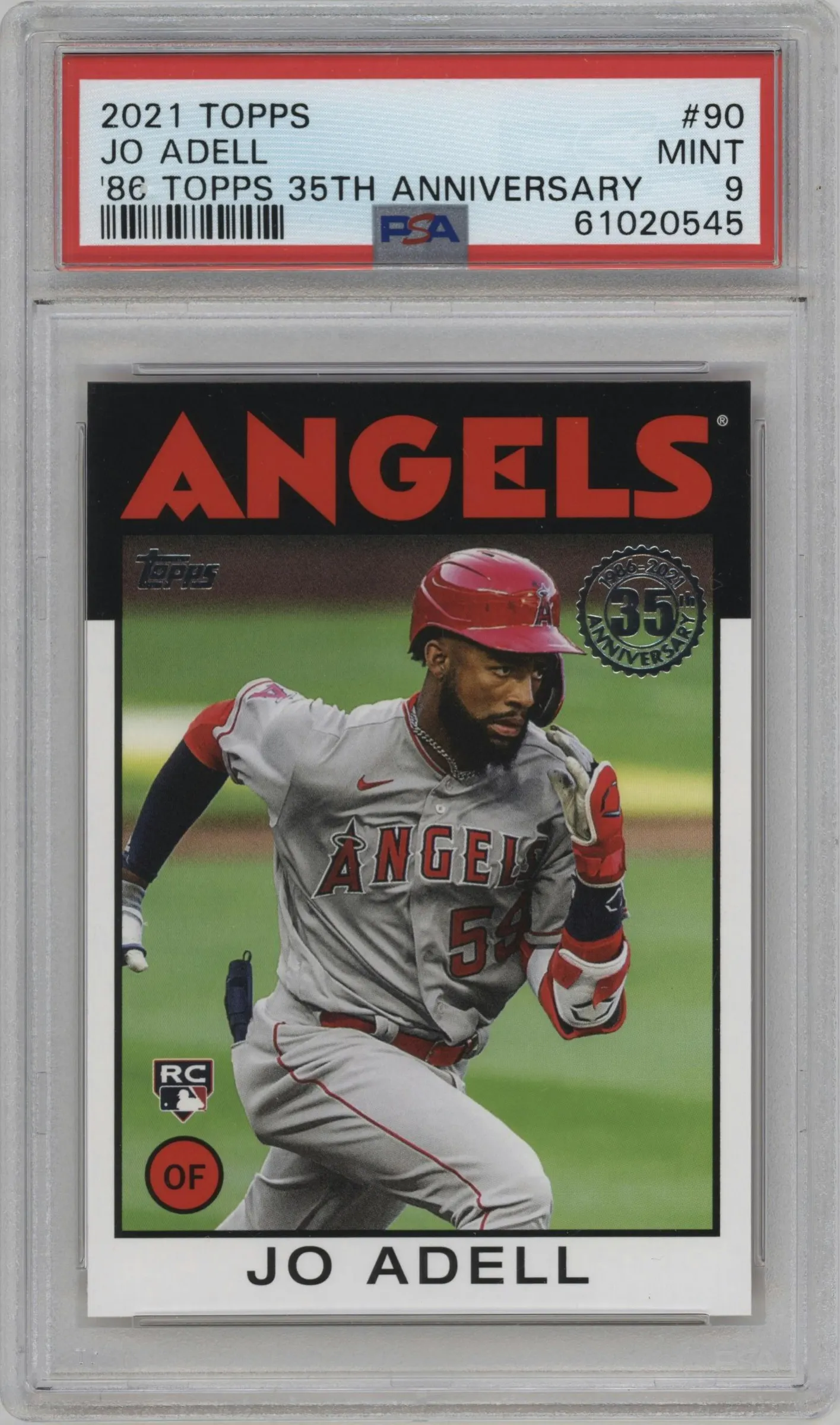 2021 Topps Series 1 1986 Topps Jo Adell #86B-90 PSA 9