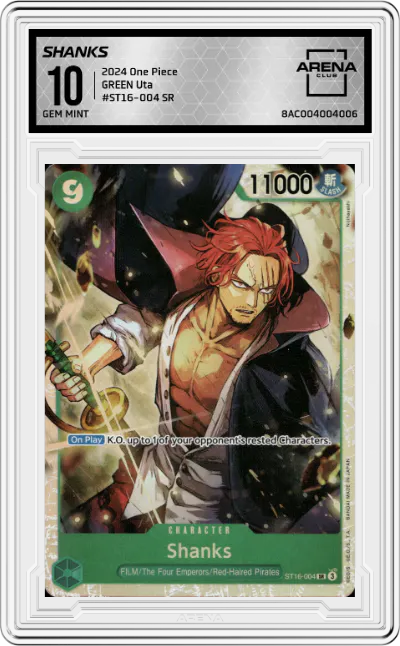 2024 One Piece GREEN Uta Shanks SR #ST16-004 SR ARENA CLUB 10