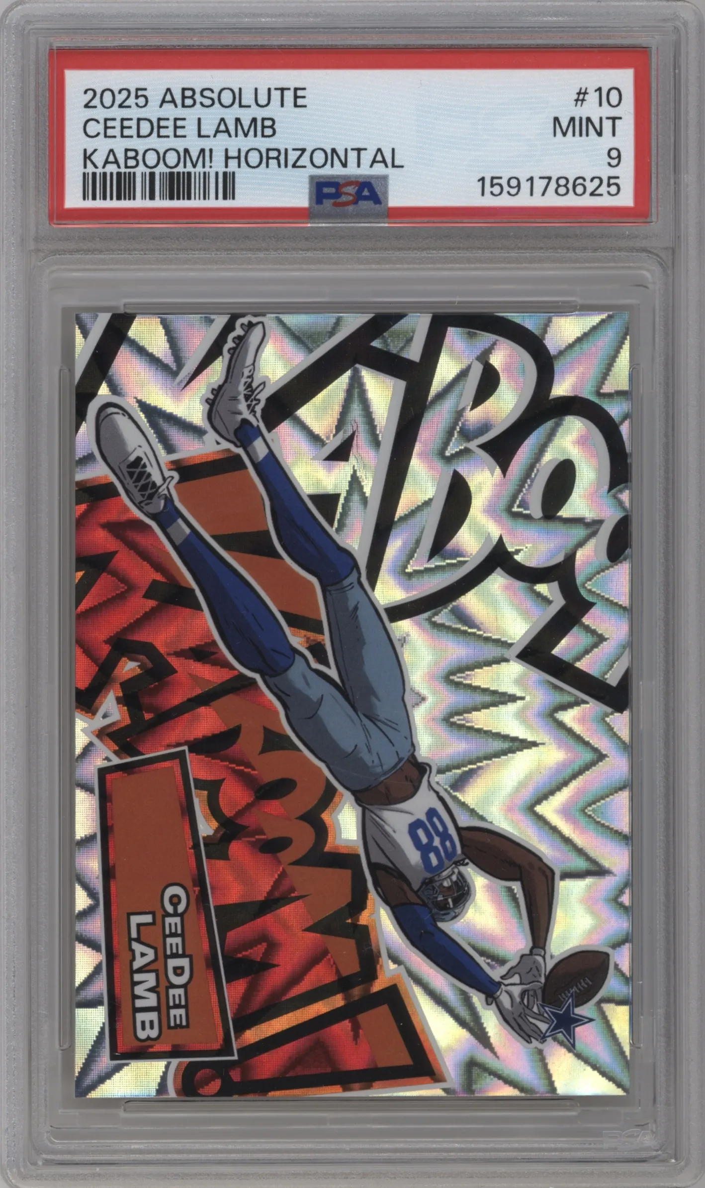 2025 Panini Absolute Kaboom Horizontal CeeDee Lamb #10 PSA 9