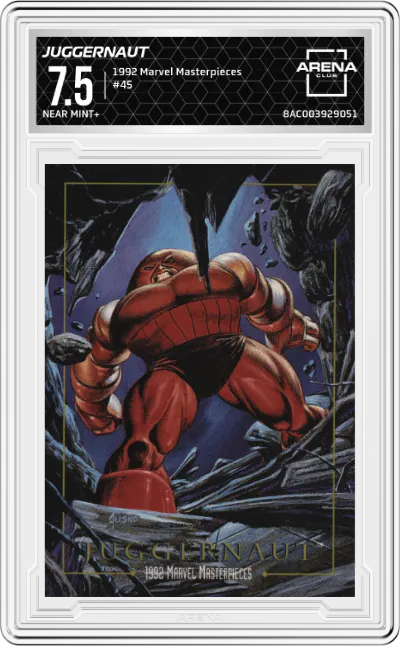 1992 SkyBox Marvel Masterpieces Juggernaut #45 ARENA CLUB 7.5