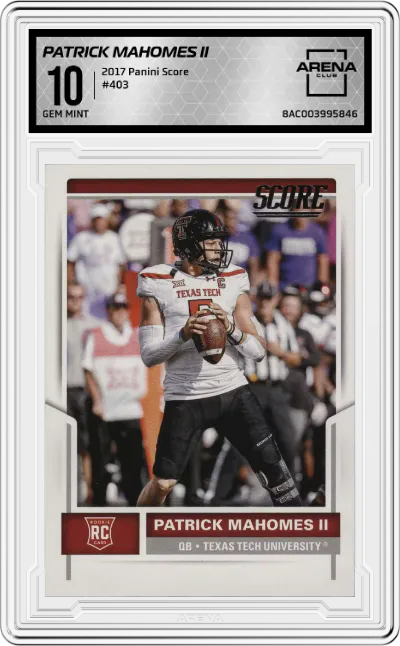 2017 Panini Score Patrick Mahomes II ARENA CLUB 10