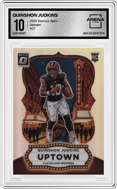 2025 Donruss Optic Uptown Quinshon Judkins #17 ARENA CLUB 10