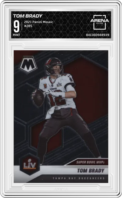 2021 Panini Mosaic Tom Brady #285 ARENA CLUB 9