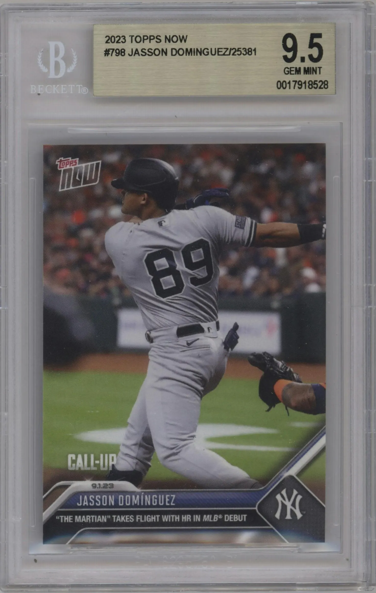 2023 Topps Now Jasson Dominguez #798 BGS 9.5