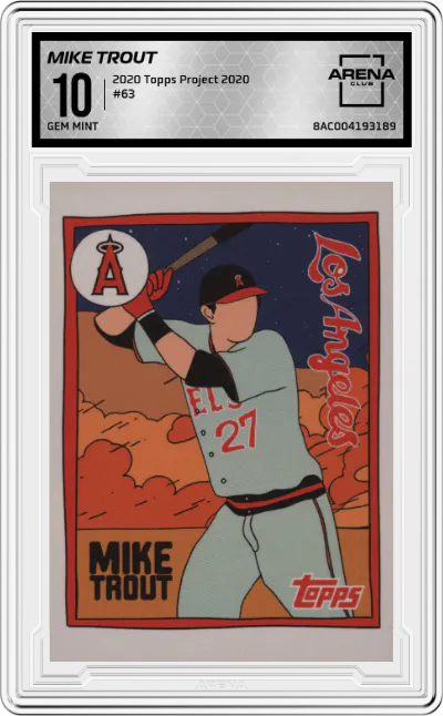 2020 Topps Project 2020 Mike Trout #63 ARENA CLUB 10