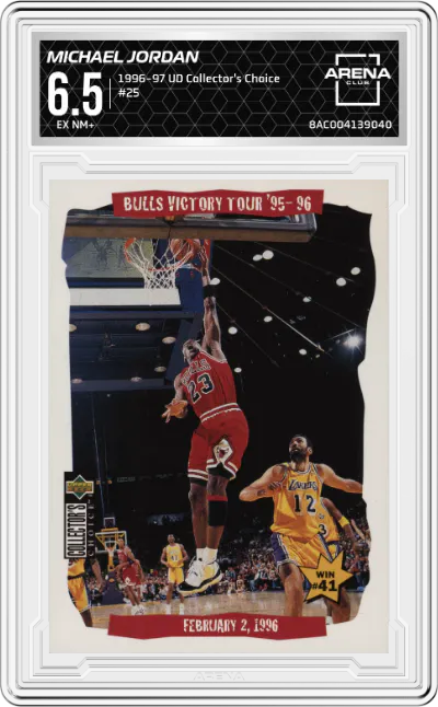 1996 Upper Deck Collector's Choice Michael Jordan #25 ARENA CLUB 6.5