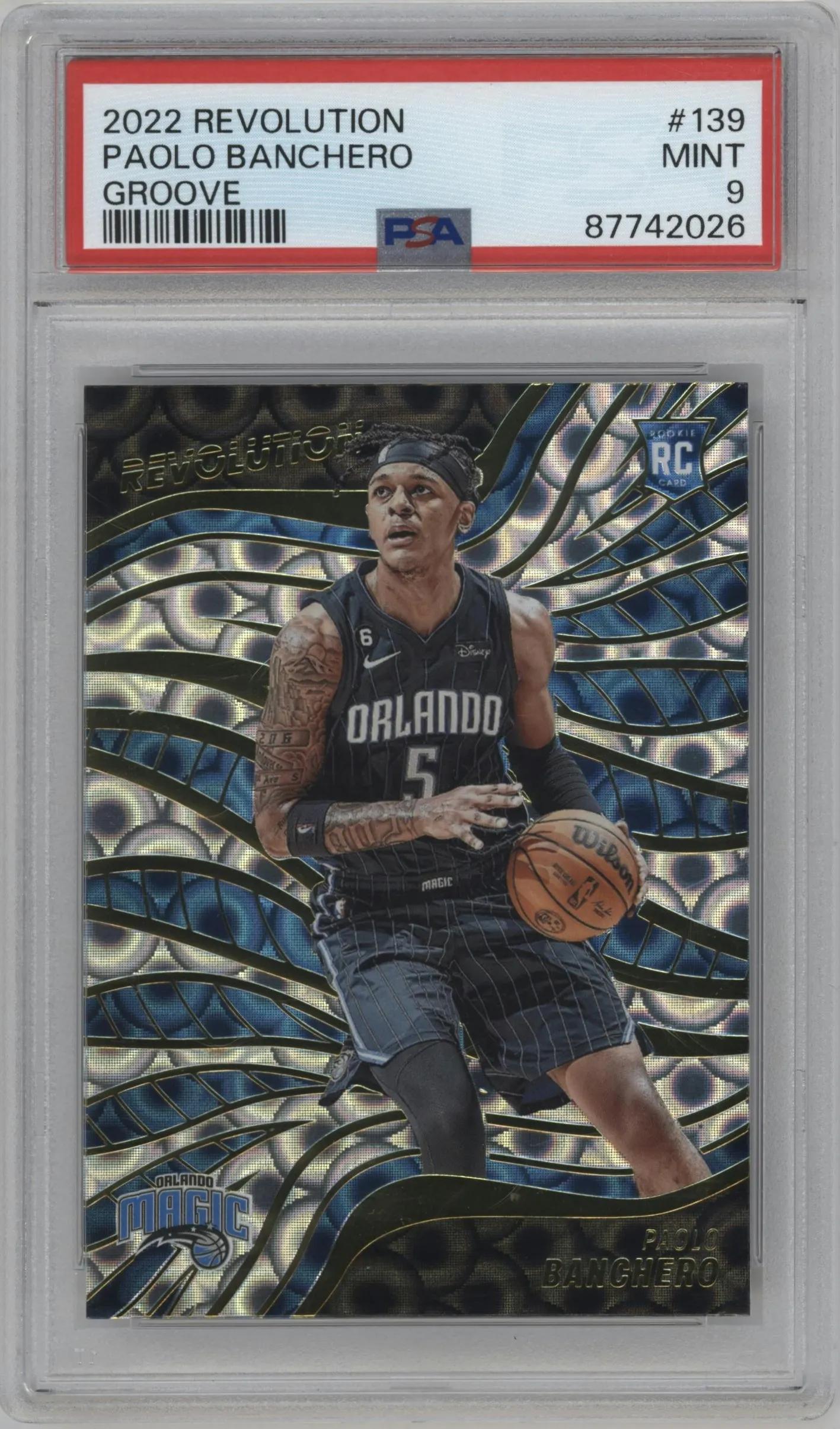 2022 Panini Revolution Paolo Banchero Groove PSA 9