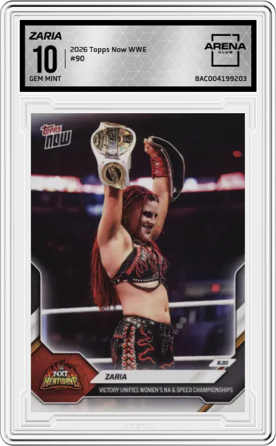 2026 Topps Now WWE Zaria #90 ARENA CLUB 10