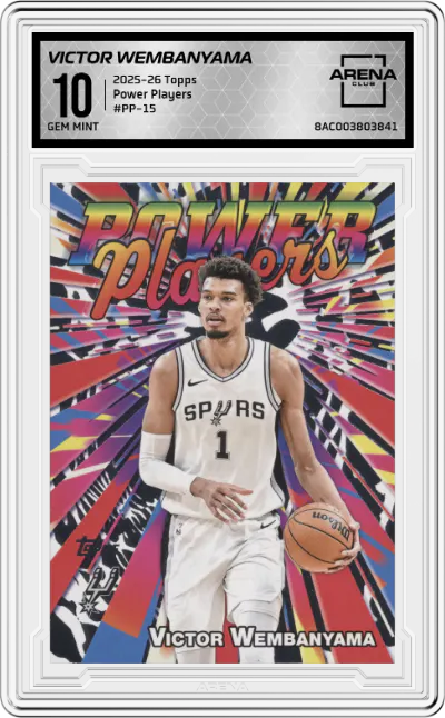 2025 Topps Power Players Victor Wembanyama #PP-15 ARENA CLUB 10