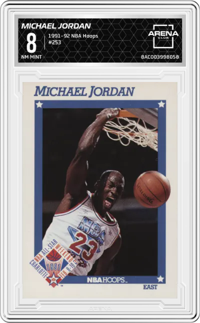 1991 NBA Hoops Michael Jordan #253 ARENA CLUB 8